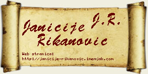 Janićije Rikanović vizit kartica